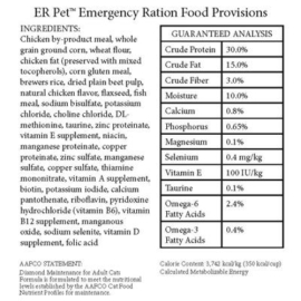 ER&trade; Emergency Cat Food Rations - 4 Pack
