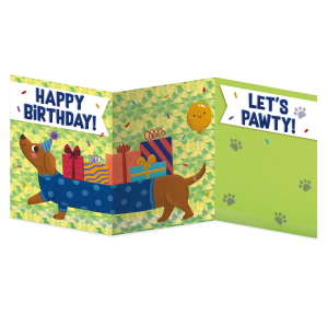 Wiener Dog With Gifts Card|Peaceable Kingdom