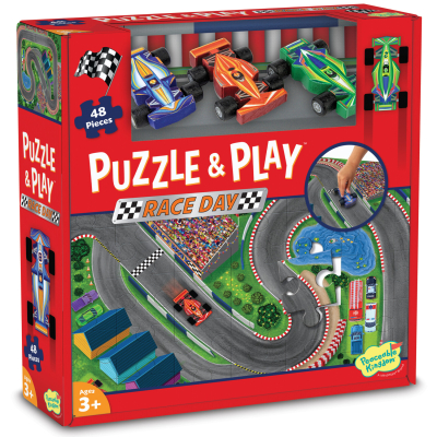 Race Day Puzzle And Play|Peaceable Kingdom