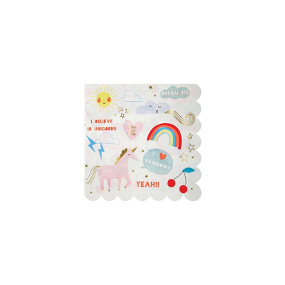 Unicorn Large Napkin S/20-45-2170|Meri Meri