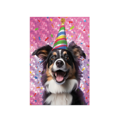 Lab In Birthday Hat Enclosure Card|Peaceable Kingdom