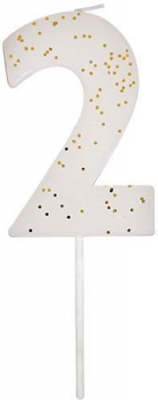 White Number 2 Candle-45-2845|Meri Meri