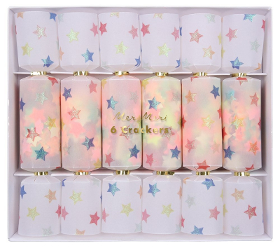 Multi Star Confetti Crackers Pk/6-45-3447|Meri Meri