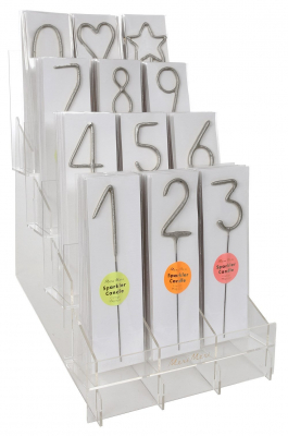 Large Silver Sparkle Candle Pre-pack 12x12|Meri Meri