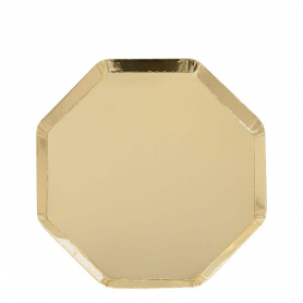 Small Gold Octagonal Plate|Meri Meri