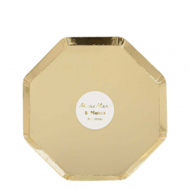 Small Gold Octagonal Plate|Meri Meri
