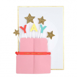 Yay! Cake Stand-Up Card|Meri Meri