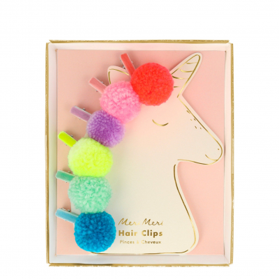 Pompom Unicorn Hair Clips|Meri Meri