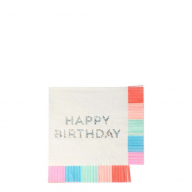 Birthday Fringe Small Napkins|Meri Meri