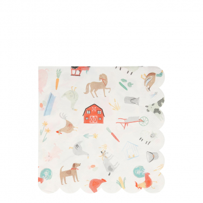 Farmyard Large Napkins|Meri Meri