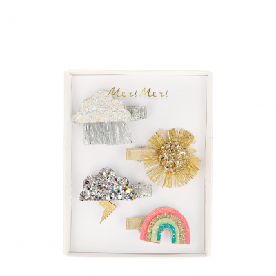 Sparkly Weather Hair Clips|Meri Meri