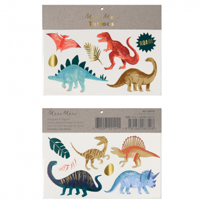 Dinosaur Kingdom Large Tattoos|Meri Meri
