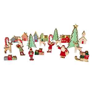 Festive Village Wooden Advent Calendar|Meri Meri