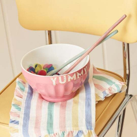 Multi Stripe Ruffle Napkins|Meri Meri