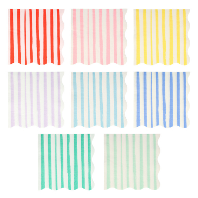Mixed Stripe Large Napkins|Meri Meri