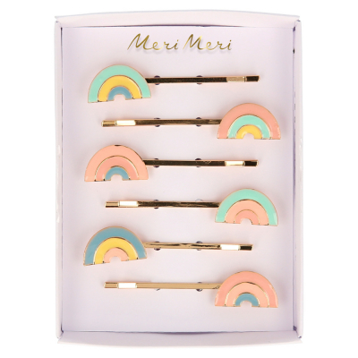 Enamel Rainbow Hair Slides|Meri Meri