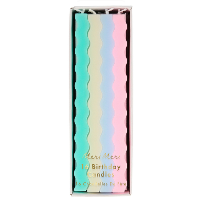 Pastel Wavy Candles|Meri Meri