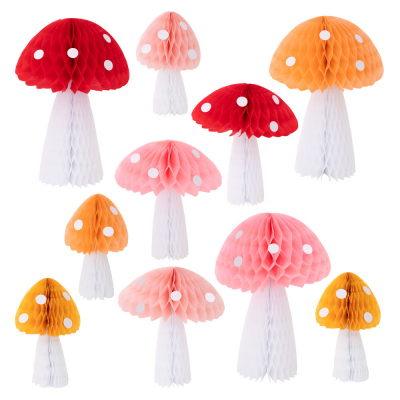 Honeycomb Toadstool Decorations|Meri Meri