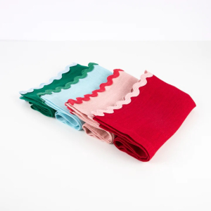 Assorted Ric Rac Fabric Napkins|Meri Meri