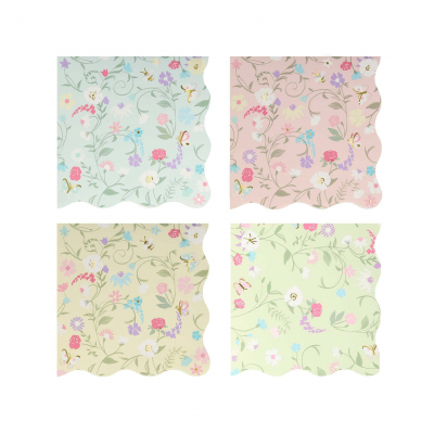 Ladur&eacute;e Floral Small Napkins|Meri Meri