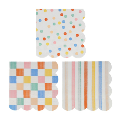 Colourful Pattern Large Napkins|Meri Meri