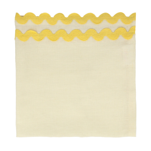 6 Colorful Cloth Ric Rac Napkins|Meri Meri