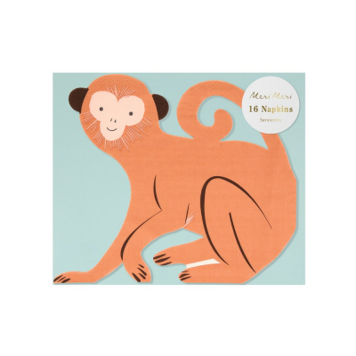 Monkey Die Cut Napkins|Meri Meri