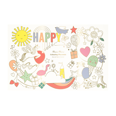 Happy Icons Colouring Placemats|Meri Meri