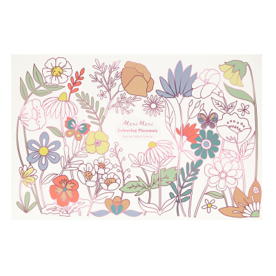 Butterflies & Flowers Colouring Placemats|Meri Meri