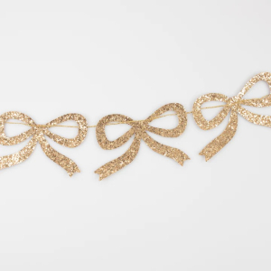 Gold Glitter Bow Garland|Meri Meri