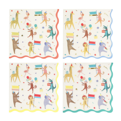 Animal Parade Large Napkins|Meri Meri