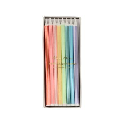 Mixed Striped Candles|Meri Meri