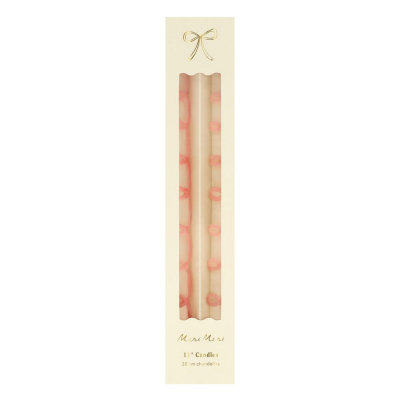 Pink Swirl Taper Candles|Meri Meri