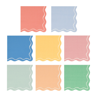 Mixed Wavy Line Small Napkins|Meri Meri