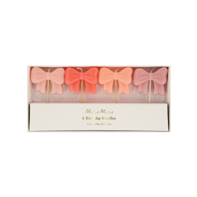 Pink Bow Candles|Meri Meri