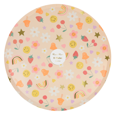 Happy Face Icons Dinner Plates|Meri Meri