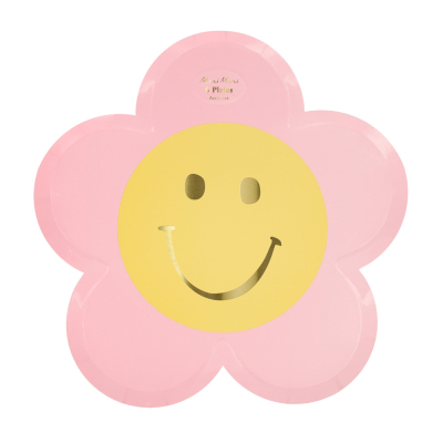 Happy Face Flower Plates|Meri Meri