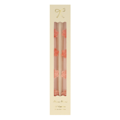 Pink Flower Taper Candles|Meri Meri