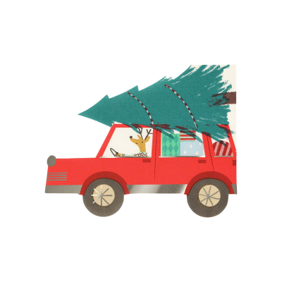 Driving Reindeer Napkins|Meri Meri