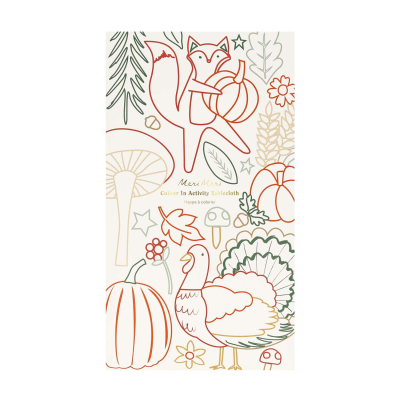Thanksgiving Colour In Activity Tablecloth|Meri Meri