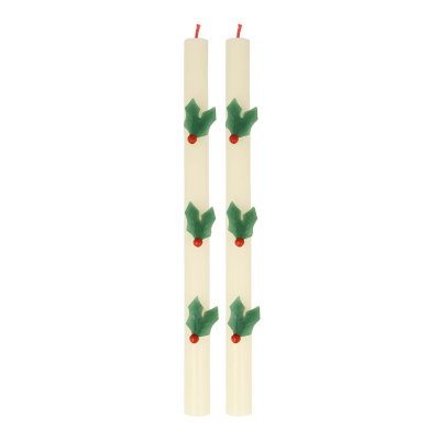 Holly Table Candles|Meri Meri