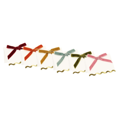 Thanksgiving Velvet Bow Place Cards|Meri Meri