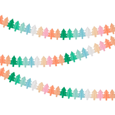 Tissue Paper Christmas Tree Garlands|Meri Meri