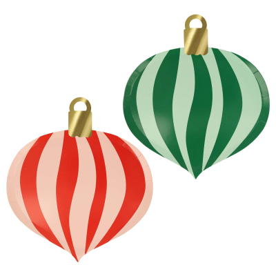 Striped Ornament Plates|Meri Meri