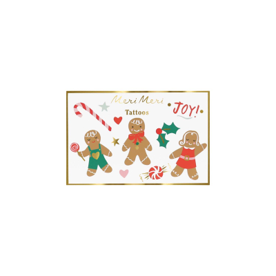 Gingerbread Temporary Tattoos|Meri Meri