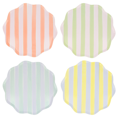 Pastel Stripe Dinner Plates|Meri Meri