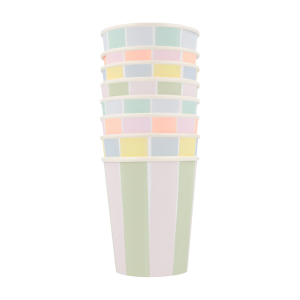 Pastel Stripe Cups|Meri Meri