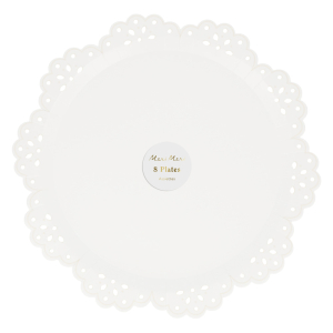 Broderie Anglaise Lace White Dinner Plates|Meri Meri