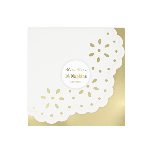 Broderie Anglaise Lace White Large Napkins|Meri Meri