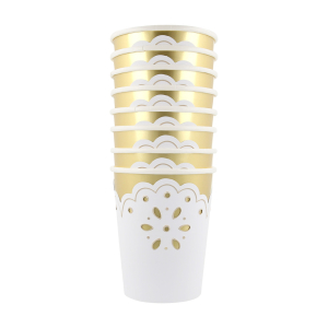 Broderie Anglaise Lace White Cups|Meri Meri